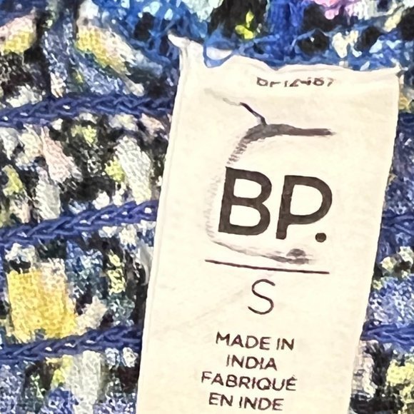 NWOT BP Floral Smock Tank Top IN Black- Blue Maisey Ditsy (S) - Picture 7 of 10